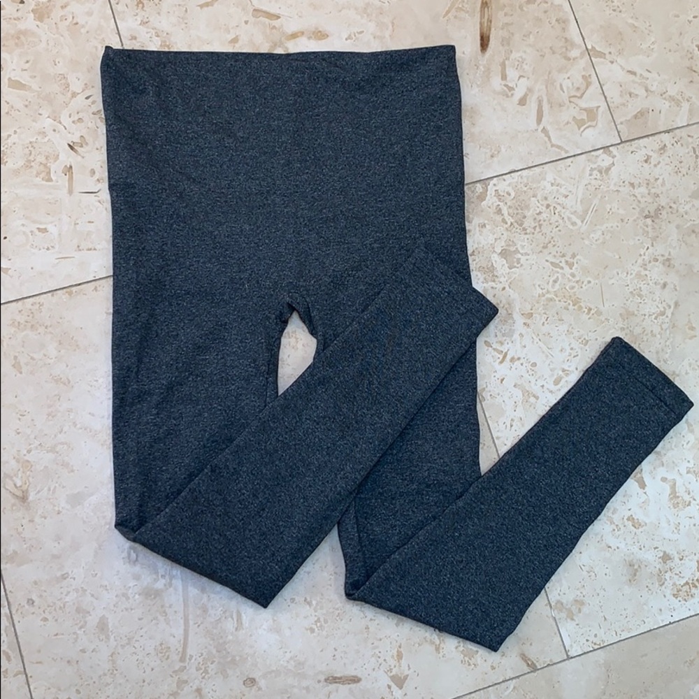 Spanx high waist grey leggings large EUC